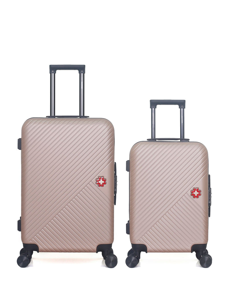 Lot de 2 Valises Rigides Taille Moyenne et Cabine SPIEZ