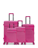 Lot de 4 Valises Rigides Grand Format, Taille Moyenne, Cabine et Cabine XS WOHLEN