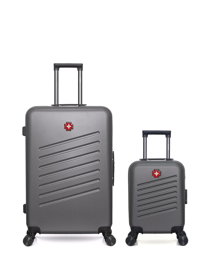 Lot de 2 Valises Rigides Grand Format et Cabine XXS ZURICH