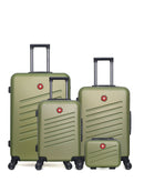 Lot de 4 Valises Rigides Grand Format, Taille Moyenne, Cabine et Vanity ZURICH