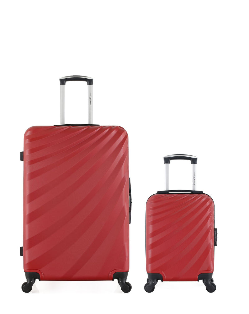 Lot de 2 Valises Rigides Grand Format et Cabine XXS DANUBE