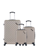 Lot de 3 Valises Rigides Grand Format, Cabine et Cabine XXS CITE