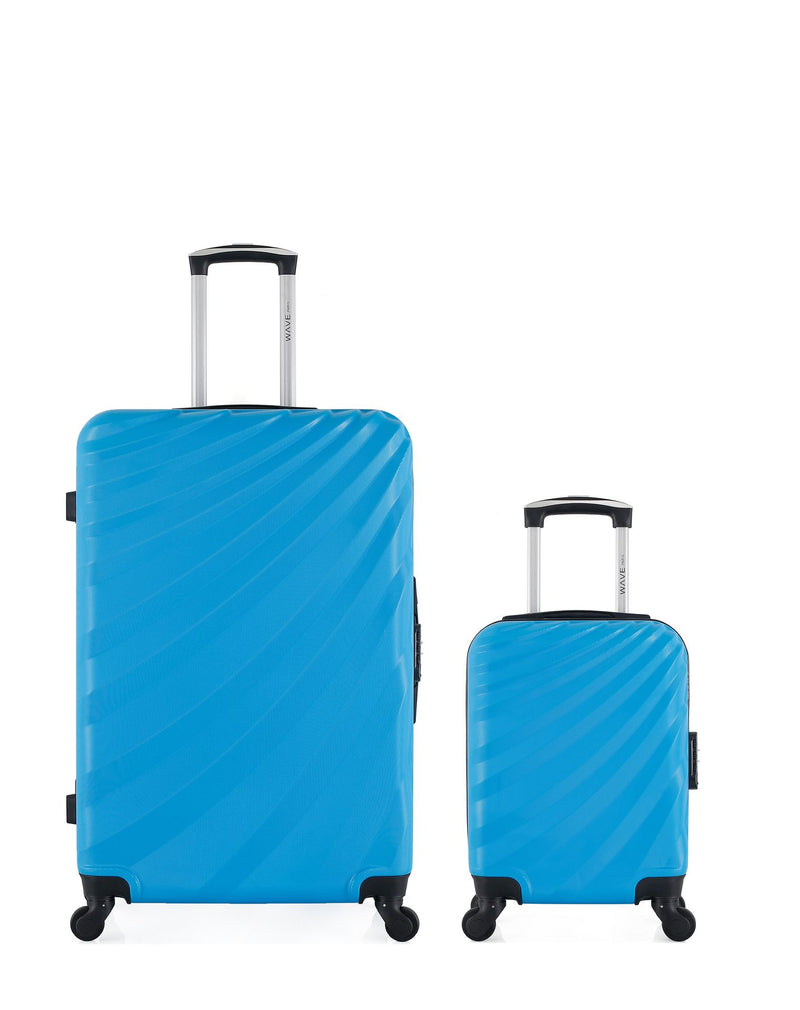 Lot de 2 Valises Rigides Grand Format et Cabine XXS DANUBE