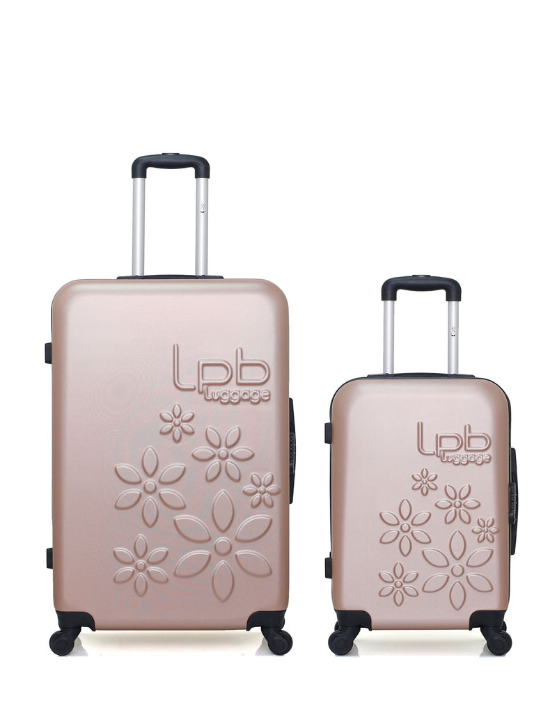 Lot de 2 Valises Rigides Grand Format et Cabine ELEONOR