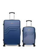 Lot de 2 Valises Rigides Grand Format et Cabine QUEENS