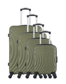 Set de 4 Valises Rigides Grand Format, Taille Moyenne, Cabine et Cabine XXS LAGOS-M