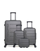 Lot de 4 Valises Rigides Grand Format, Cabine, Cabine XXS et Vanity AIGLE