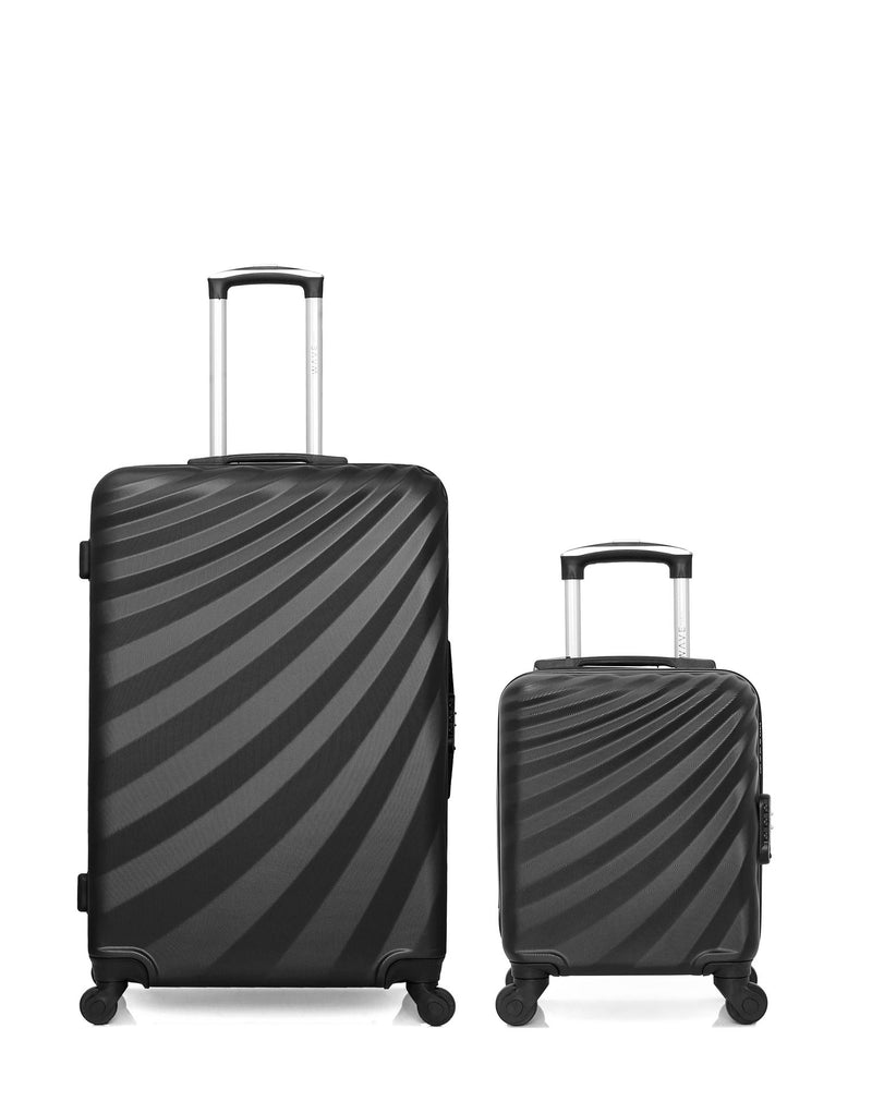 Lot de 2 Valises Rigides Grand Format et Cabine XXS DANUBE