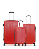 Lot de 3 Valises Rigides Grand Format, Taille Moyenne et Cabine VESUVIO