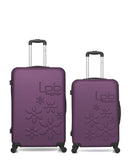 Lot de 2 Valise Grand Format et Valise Taille Moyenne Rigide ELEONOR