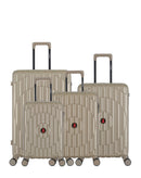 Lot de 4 Valises Rigides Grand Format, Taille Moyenne, Cabine et Cabine XS ODEON