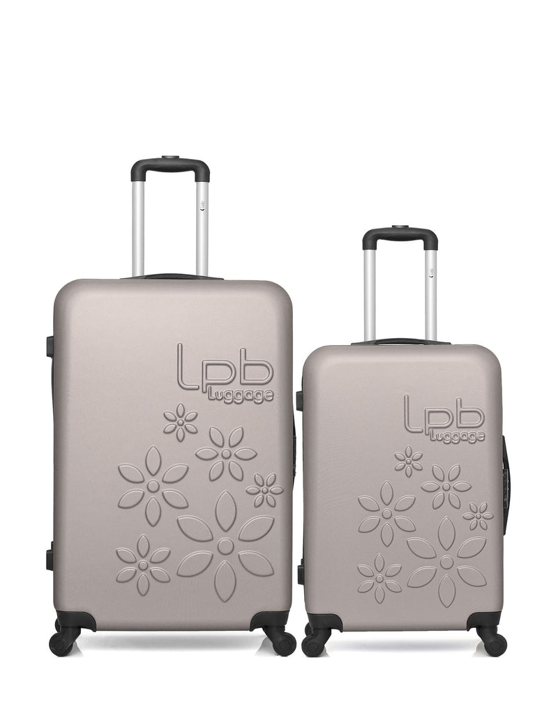 Lot de 2 Valise Grand Format et Valise Taille Moyenne Rigide ELEONOR