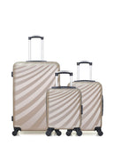 Lot de 3 Valises Rigides Grand Format, Cabine et Cabine XXS DANUBE