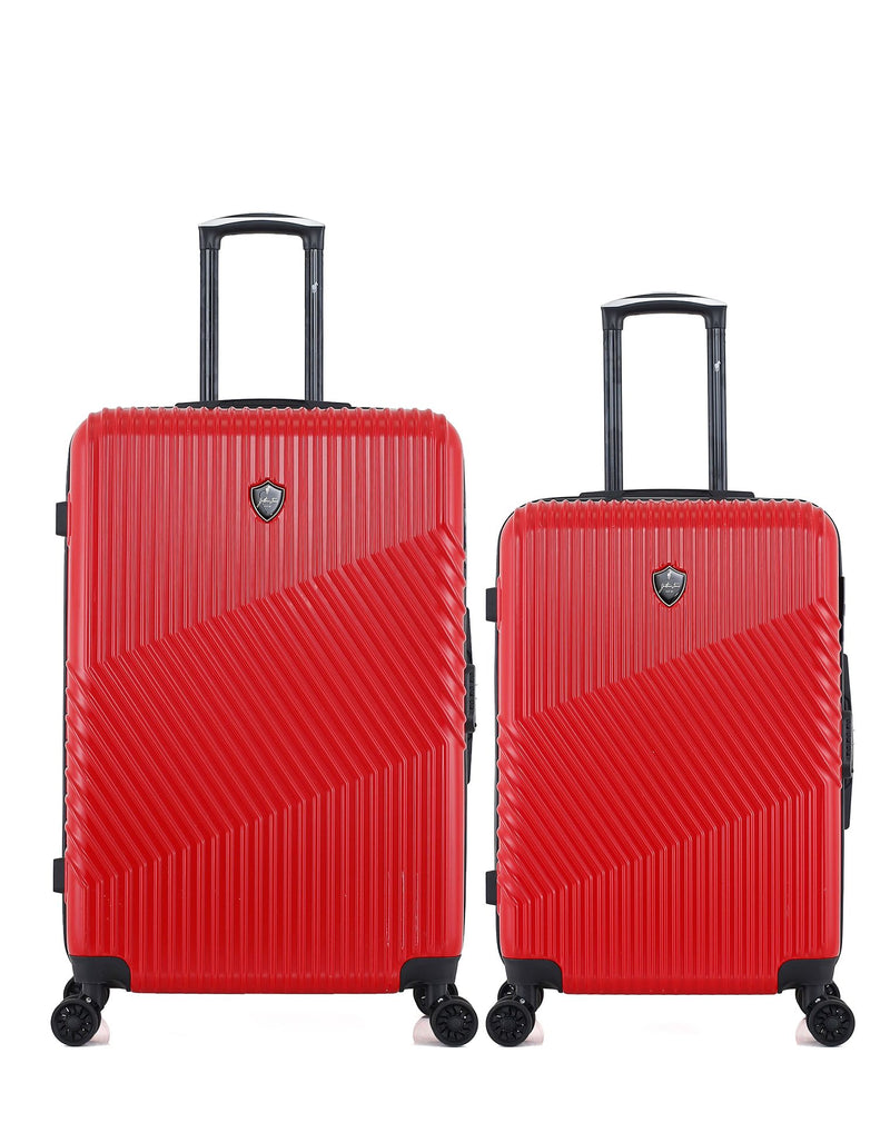 Lot de 2 Valises Rigides Grand Format et Taille Moyenne PETER