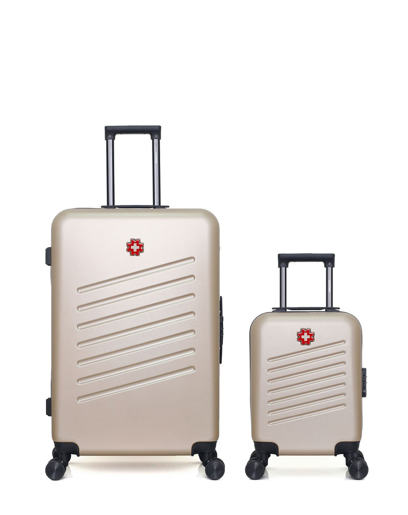 Lot de 2 Valises Rigides Grand Format et Cabine XXS ZURICH