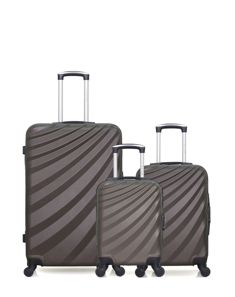 Lot de 3 Valises Rigides Grand Format, Cabine et Cabine XXS DANUBE