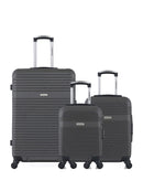 Lot de 3 Valises Rigides Grand Format, Cabine et Cabine XXS MEMPHIS