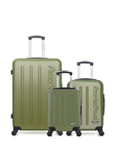 Lot de 3 Valises Rigides Grand Format, Cabine et Cabine XXS BRONX