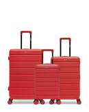 Lot de 3 Valises Rigides Grand Format, Taille Moyenne et Cabine XS LUGANO