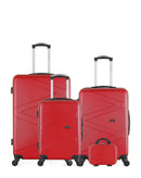 Lot de 4 Valises Rigides Grand Format, Taille Moyenne, Cabine et Vanity AMAZONE