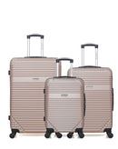 Lot de 3 Valises Rigides Grand Format, Taille Moyenne et Cabine MEMPHIS