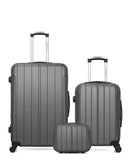 Lot de 3 Valises Rigides Grand Format, Cabine et Vanity NAPOLI