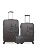 Lot de 3 Valise Grand Format, Taille Moyenne et Vanity Rigide ELEONOR