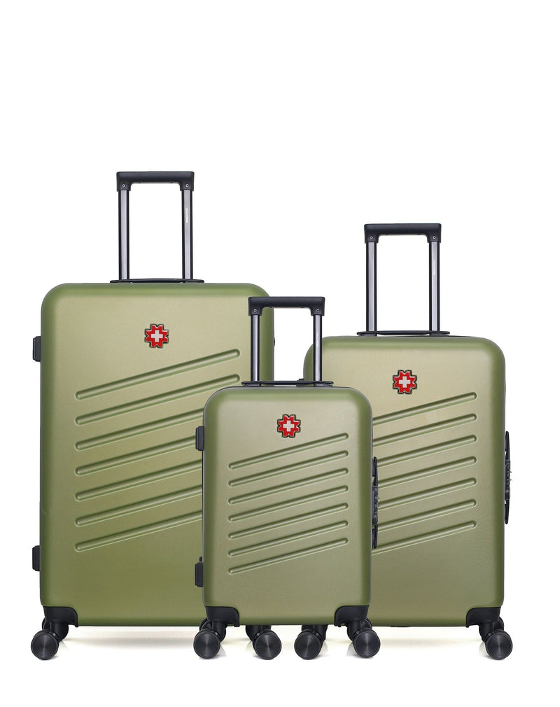 Lot de 3 Valises Rigides Grand Format, Taille Moyenne et Cabine ZURICH