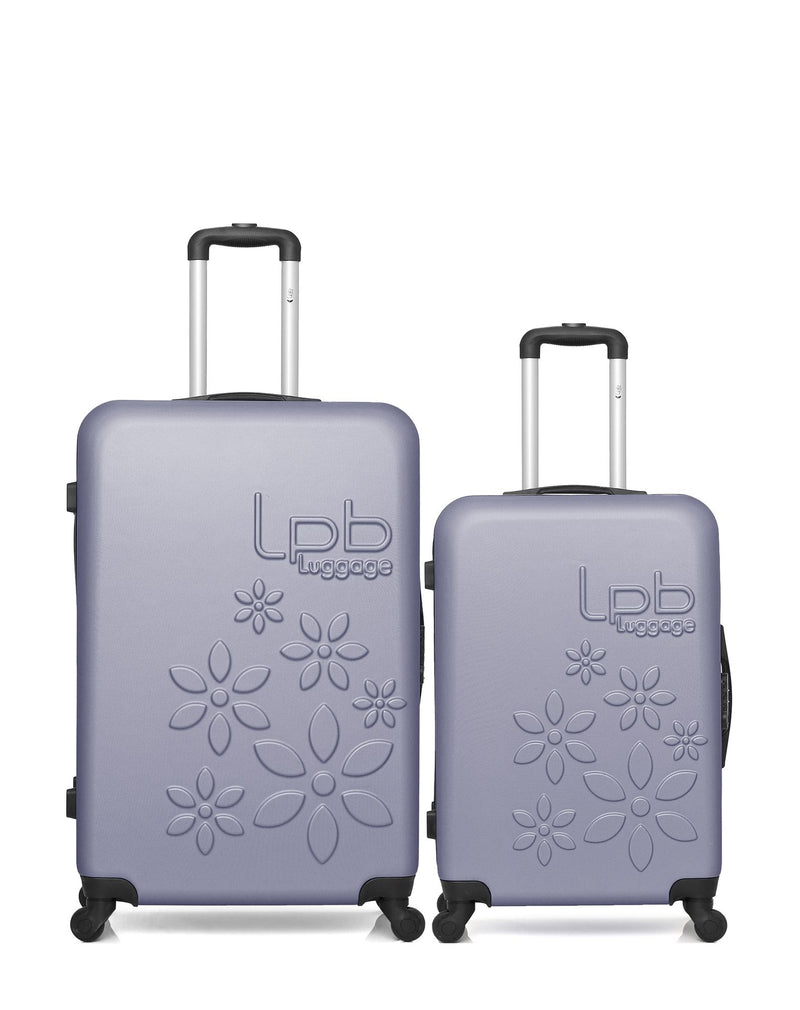 Lot de 2 Valise Grand Format et Valise Taille Moyenne Rigide ELEONOR