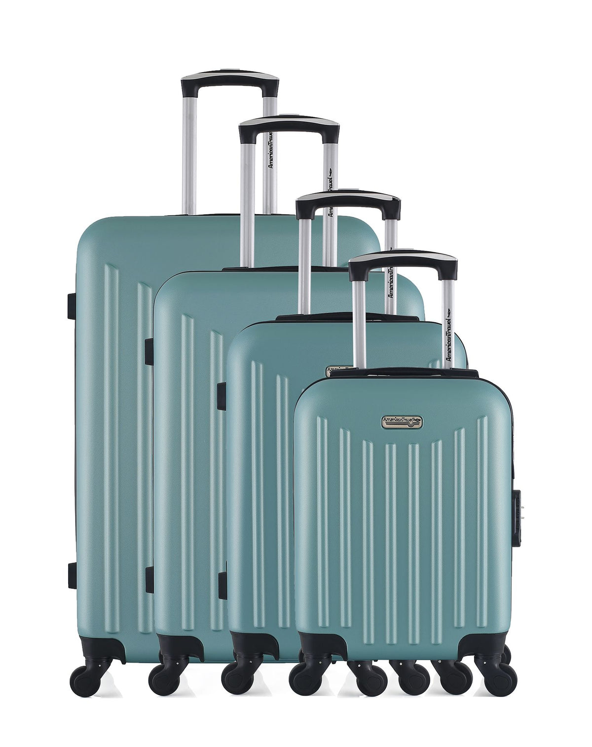 AREBOS Valise de Voyage, Set de 4 valises I Coque Rigide ABS Serrure à glissière Incluse, roulettes 360° I S M L XL Rouge | Leroy Merlin