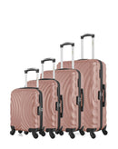 Set de 4 Valises Rigides Grand Format, Taille Moyenne, Cabine et Cabine XXS LAGOS-M