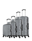 Set de 4 Valises Rigides Grand Format, Taille Moyenne, Cabine et Cabine XXS LAGOS-M