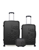 Lot de 3 Valise Grand Format, Taille Moyenne et Vanity Rigide ELEONOR