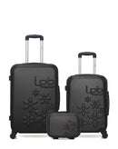 Lot de 3 Valise weekend, valise cabine et vanity ELEONOR