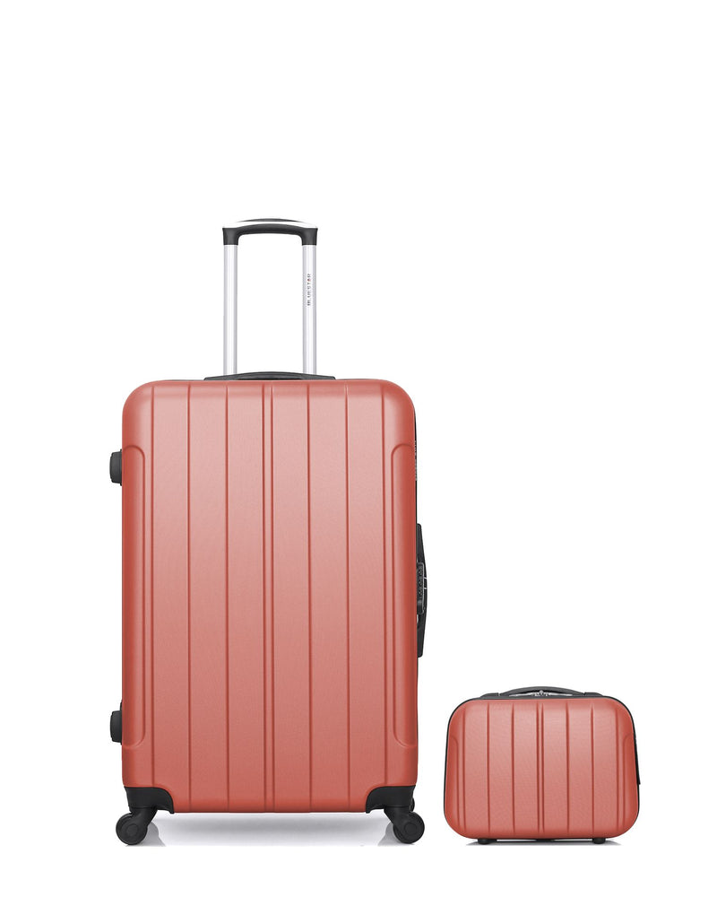 Lot de 2 Valises Rigides Grand Format et Vanity NAPOLI