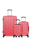 Lot de 3 Valises Rigides Grand Format, Cabine et Cabine XXS BRONX