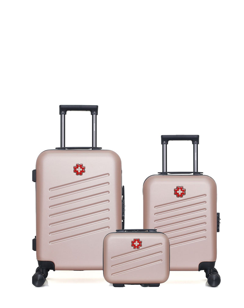 Lot de 3 Valises Rigides Cabine, Cabine XXS et Vanity ZURICH