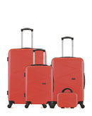 Lot de 4 Valises Rigides Grand Format, Taille Moyenne, Cabine et Vanity AMAZONE