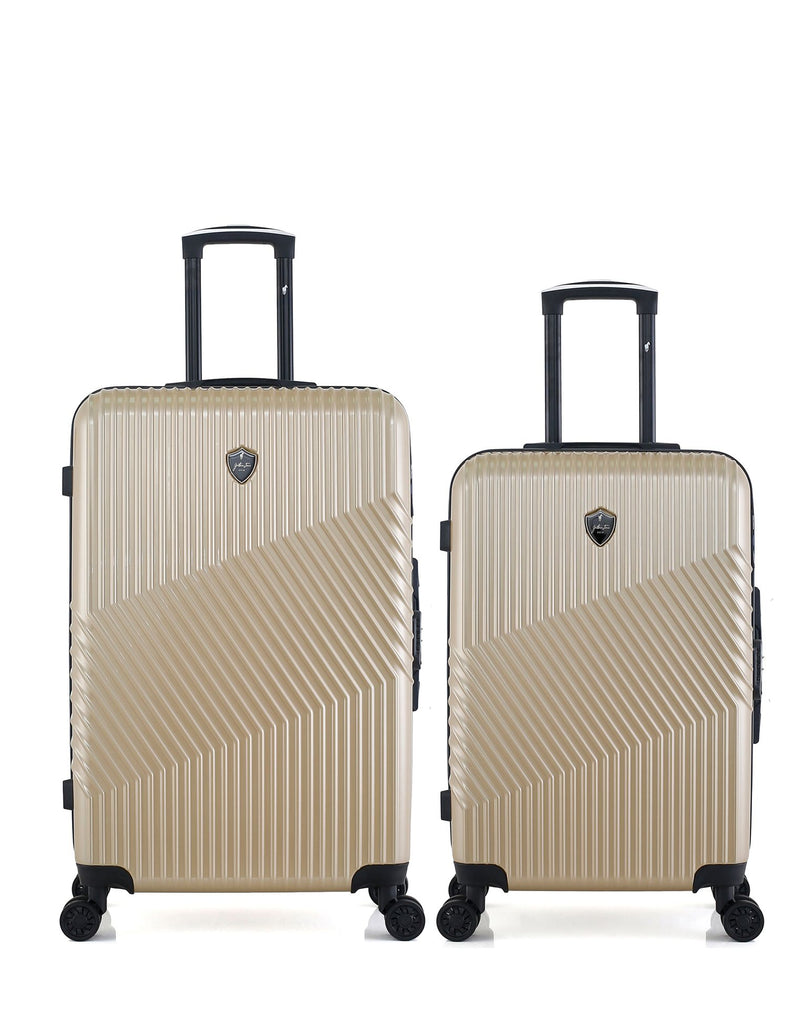 Lot de 2 Valises Rigides Grand Format et Taille Moyenne PETER