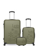 Lot de 3 Valise Grand Format, Valise Cabine et Vanity Rigide ELEONOR