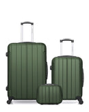 Lot de 3 Valises Rigides Grand Format, Cabine et Vanity NAPOLI