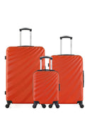 Lot de 3 valises Grand Format, Weekend et Cabine XXS DANUBE
