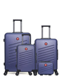 Lot de 4 Valises Rigides Grand Format, Taille Moyenne, Cabine et Vanity ZURICH