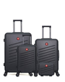 Lot de 4 Valises Rigides Grand Format, Taille Moyenne, Cabine et Vanity ZURICH