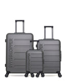 Lot de 3 Valises Rigides Grand Format, Taille Moyenne et Cabine XXS AIGLE