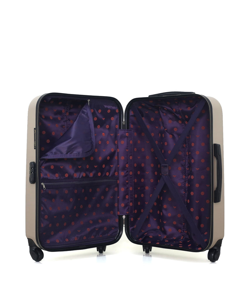 Lot de 2 Valise Taille Moyenne et Vanity Rigide ELEONOR