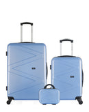 Lot de 3 Valises Rigides Grand Format, Cabine et Vanity AMAZONE