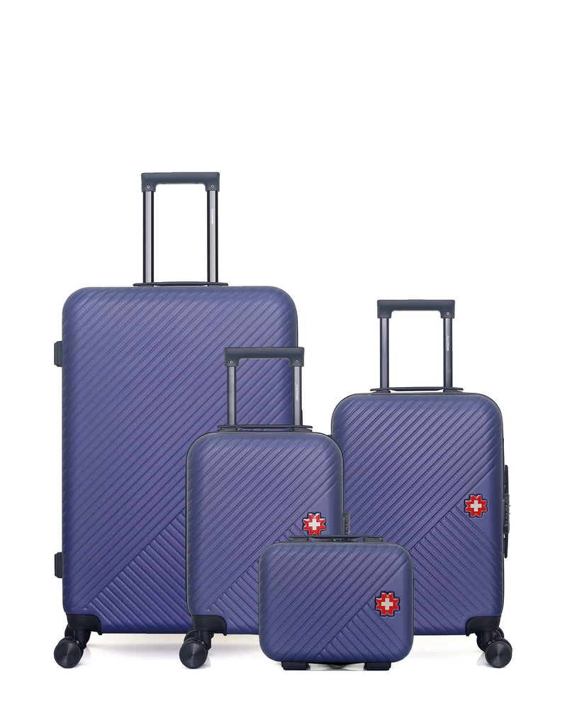 Lot de 4 Valises Rigides Grand Format, Cabine, Cabine XXS et Vanity SPIEZ