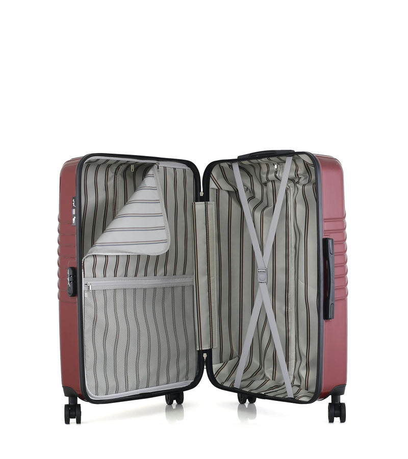 Lot de 3 Valises Rigides Grand Format, Taille Moyenne et Vanity PETER