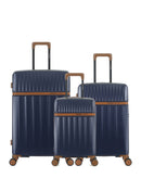 Lot de 3 Valises Rigides Grand Format, Taille Moyenne et Cabine XS ZERMATT